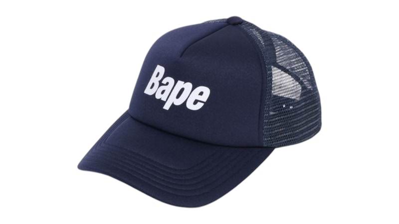 Casquette en maille avec logo BAPE, bleu marine