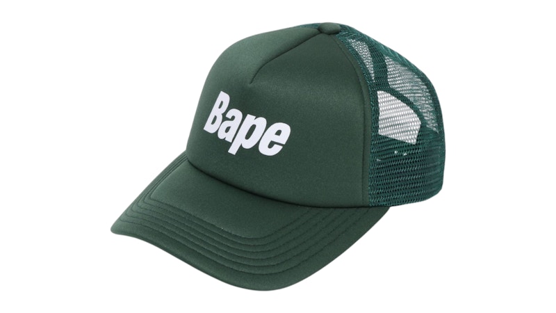 Berretto in rete con logo BAPE verde