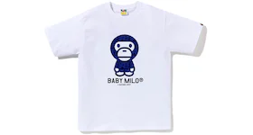 BAPE Logo Monogram Baby Milo Tee White Navy