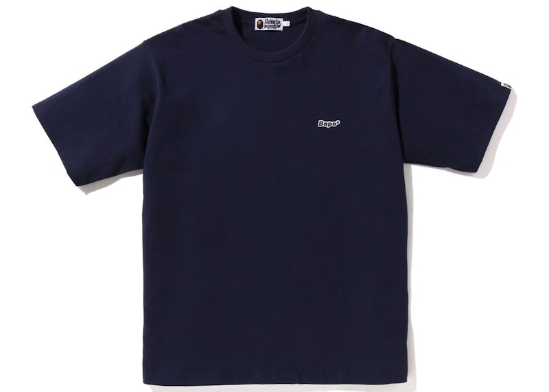BAPE Logo One Point Relaxed Fit Tee Navy