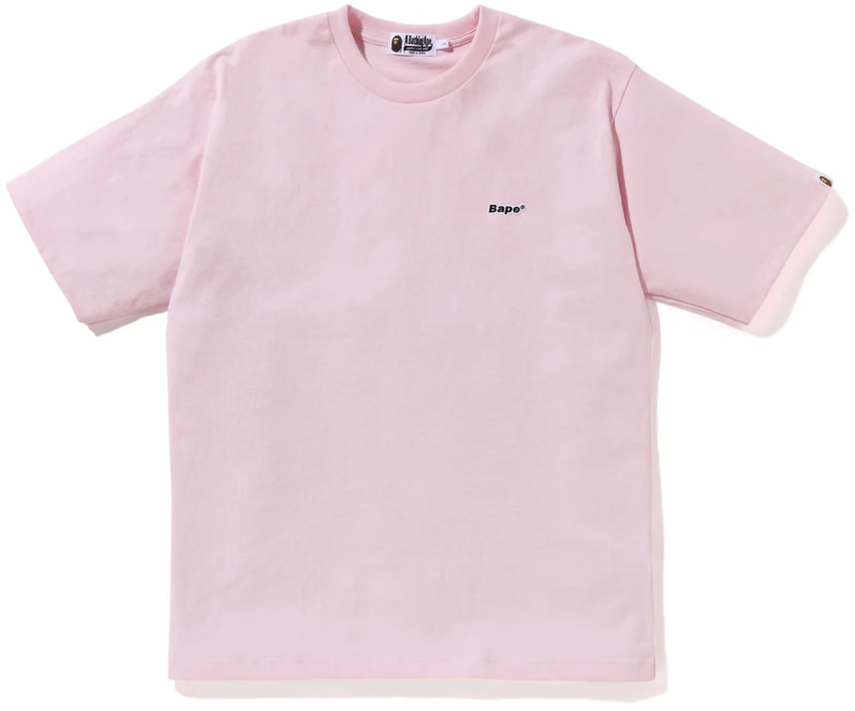 BAPE Logo One Point Relaxed Fit Tee Pink Men's - SS23 - US