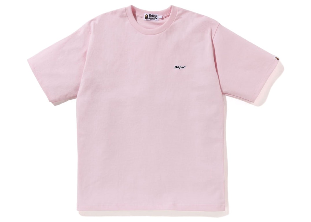 Pre-owned Bape Logo One Point Relaxed Fit Tee Pink