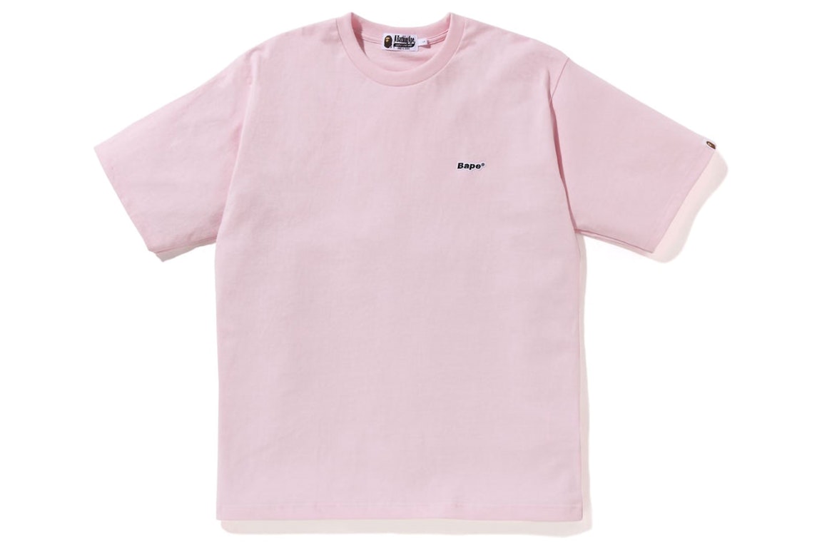 Pre-owned Bape Logo One Point Relaxed Fit Tee Pink