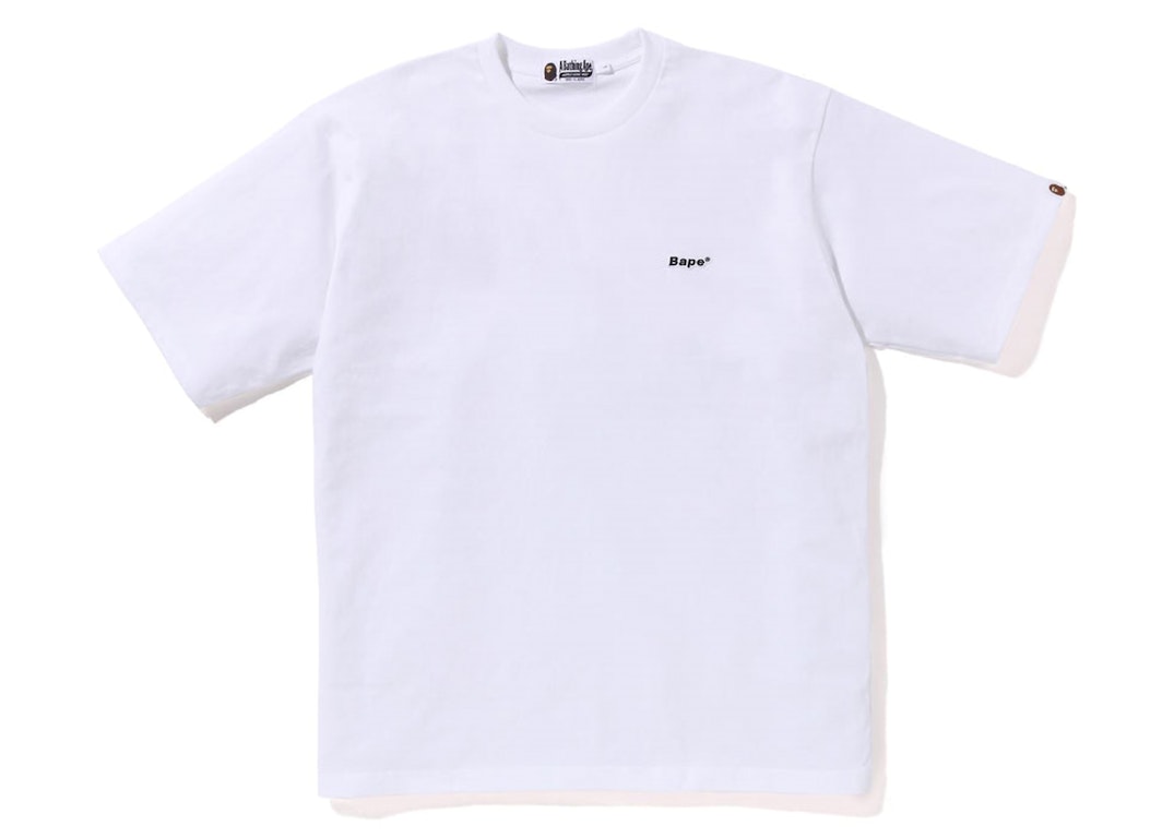 Pre-owned Bape Logo One Point Relaxed Fit Tee White