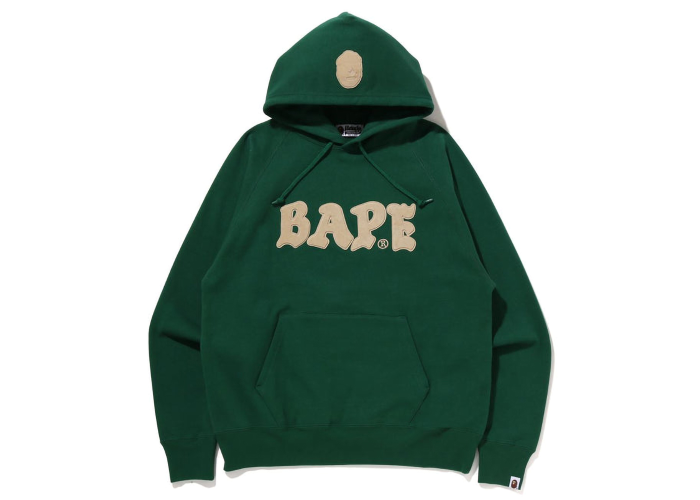 BAPE Logo Relaxed Fit Pullover Hoodie (FW22) Green Men's - FW22 - US