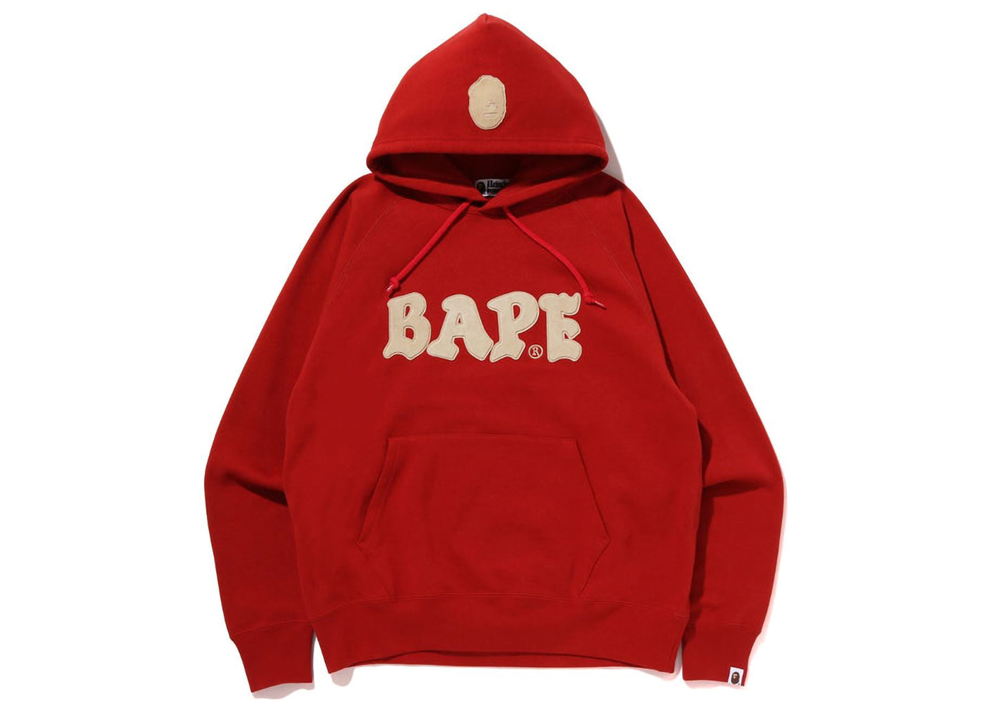 BAPE Logo Relaxed Fit Pullover Hoodie (FW22) Red Men's - FW22 - US
