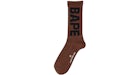 BAPE Logo Socken Braun