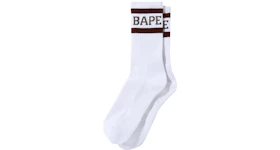 BAPE Logo Socks Burgundy