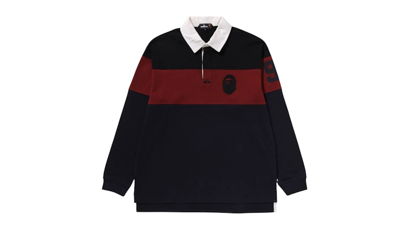 BAPE Longsleeve II Rugby Polo Shirt Navy