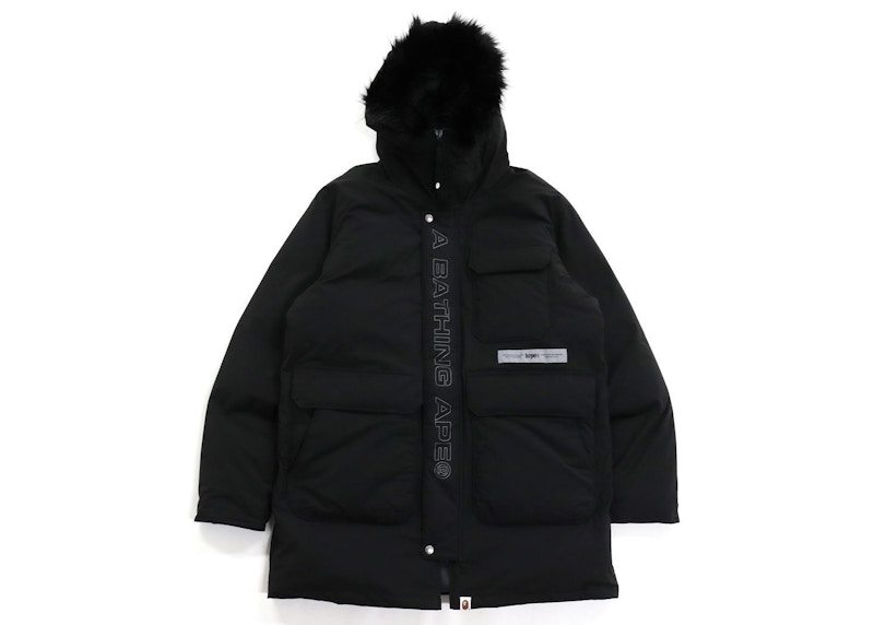 BAPE Loose Fit Long Down Coat Black Men's - FW21 - US