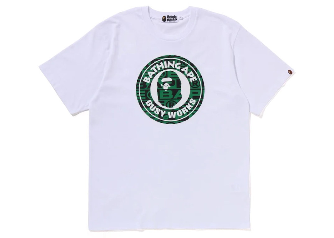 Pre-owned Bape Lux Sport Pattern Busy Works Tee White