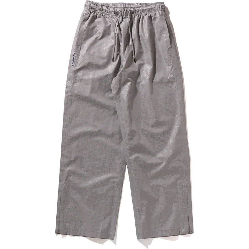 BAPE Lux Sport Pattern Relaxed Fit Track Pants Grey