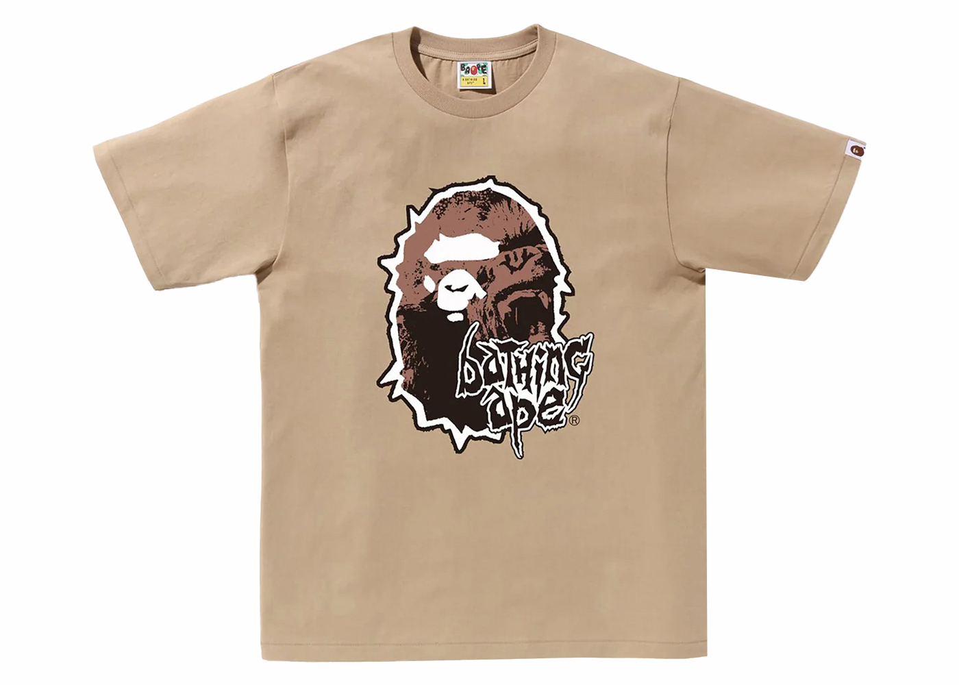 BAPE Mad Ape Head Tee Beige