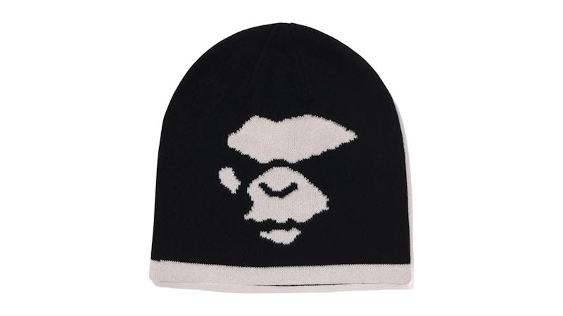 Pre-owned Bape Men's  Mad Face Knit Cap In Black