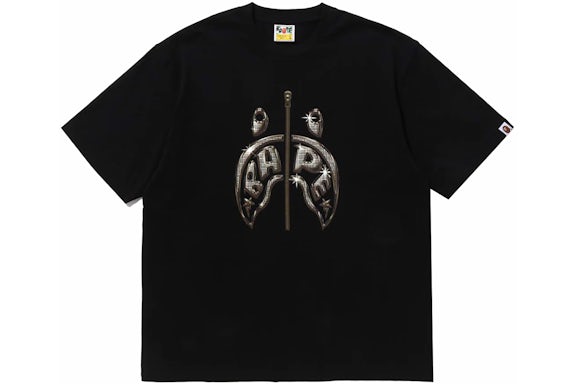 BAPE Mad Shark Photo Print Camiseta Relaxed Fit Negro