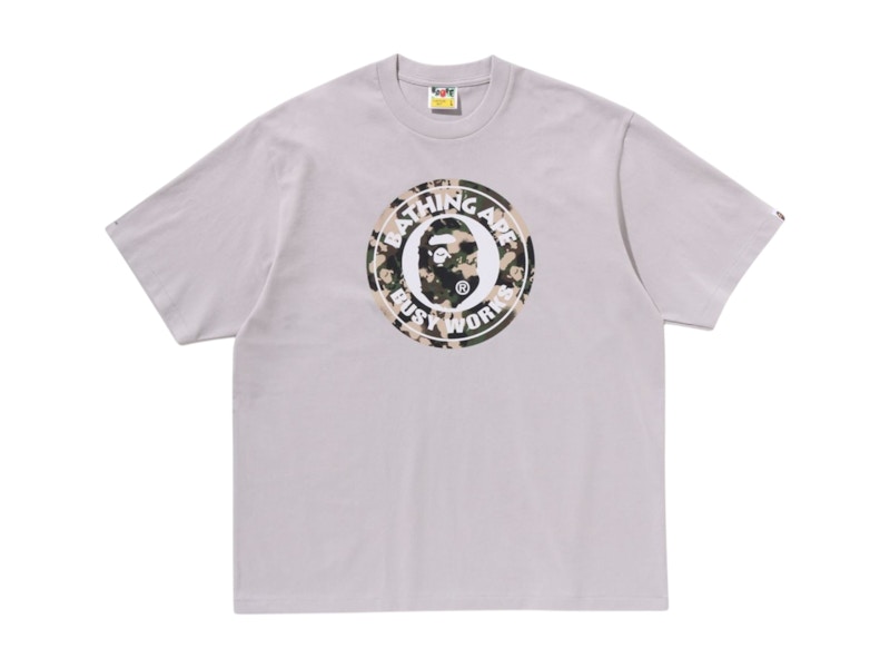BAPE Map Camo Busy Works Relaxed Fit Tee Gray