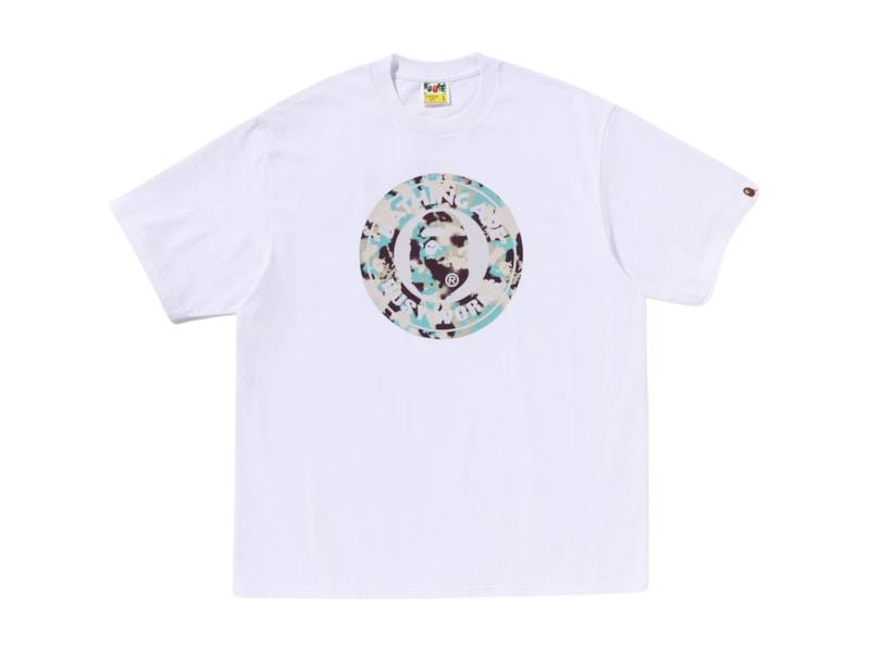 BAPE Map Mimetico Busy Works Relaxed Fit Tee Bianco
