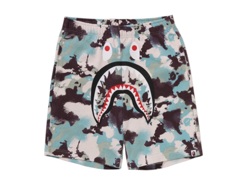 BAPE Mapa Camuflaje Regular Fit Shark Sweat Shorts Multicolor