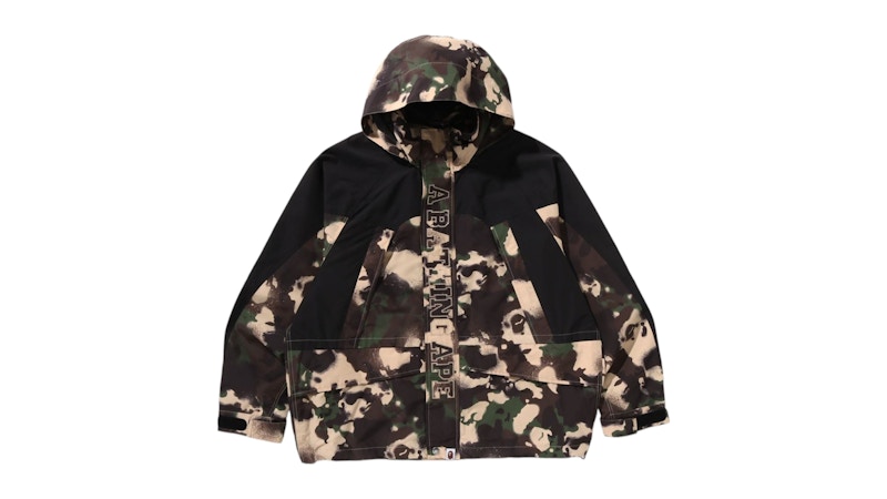 Giacca da snowboard BAPE Map Camo verde