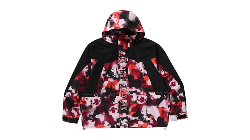 Giacca da snowboard BAPE Map Camo rossa
