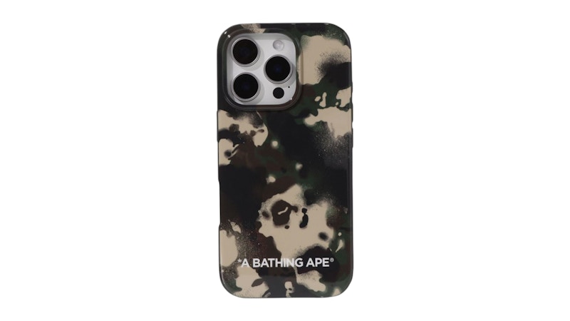 Custodia BAPE Map Camo per iPhone 16 Pro verde