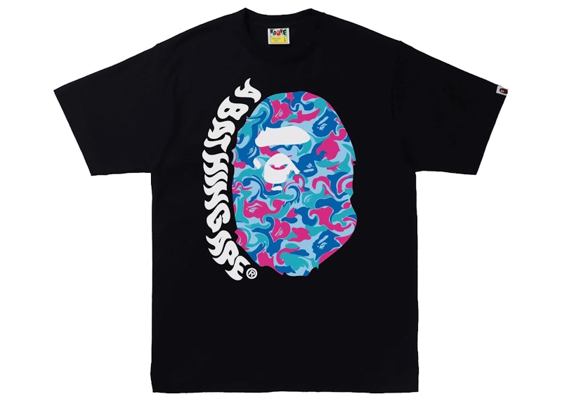 BAPE Marble Camo Ape Head Tee Black Men's - SS22 - US