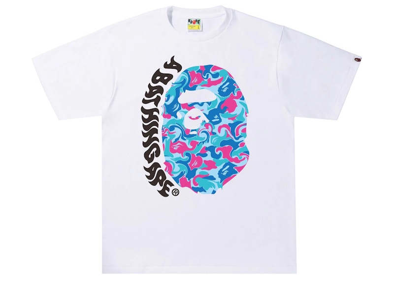 BAPE Marble Camo Ape Head Tee White Men's - SS22 - US