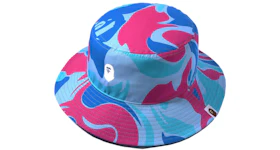 BAPE Marble Camo Bucket Hat Blue