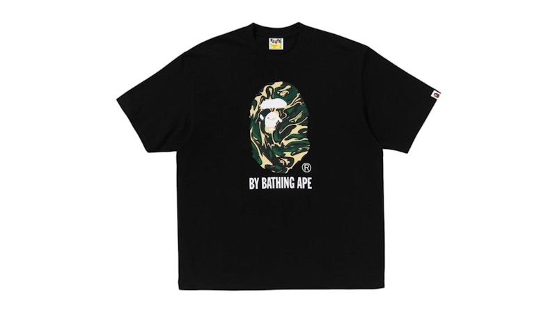 Pre-owned Bape Men's Marbling Camo By Bathing Ape Relaxed Fit Tee Shirt In Black
