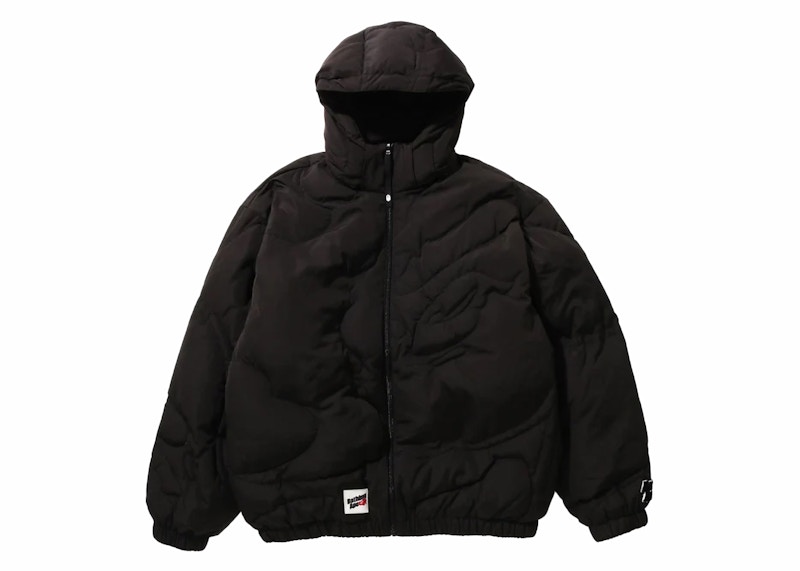 BAPE Mega ABC Camo Detachable Hoodie Puffer Down Jacket Black 