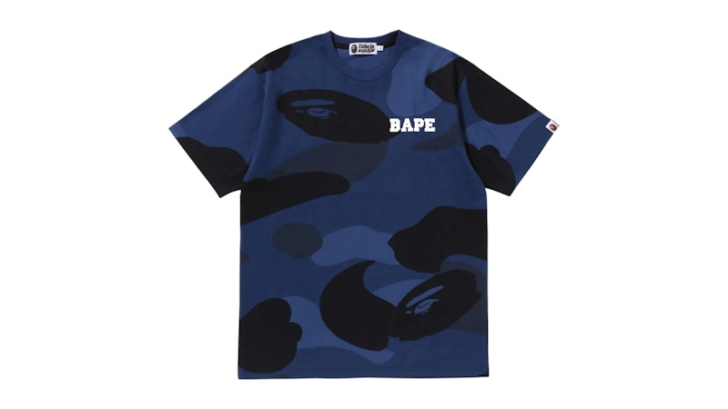 BAPE Mega Color Camo Relaxed Fit Tee Navy
