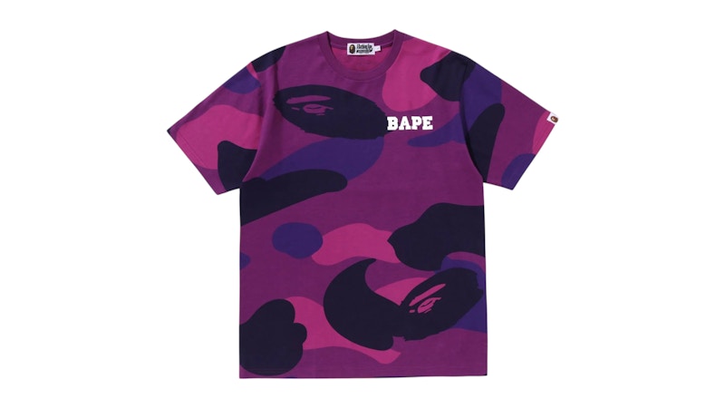 BAPE Mega Color Camo Relaxed Fit Tee Purple