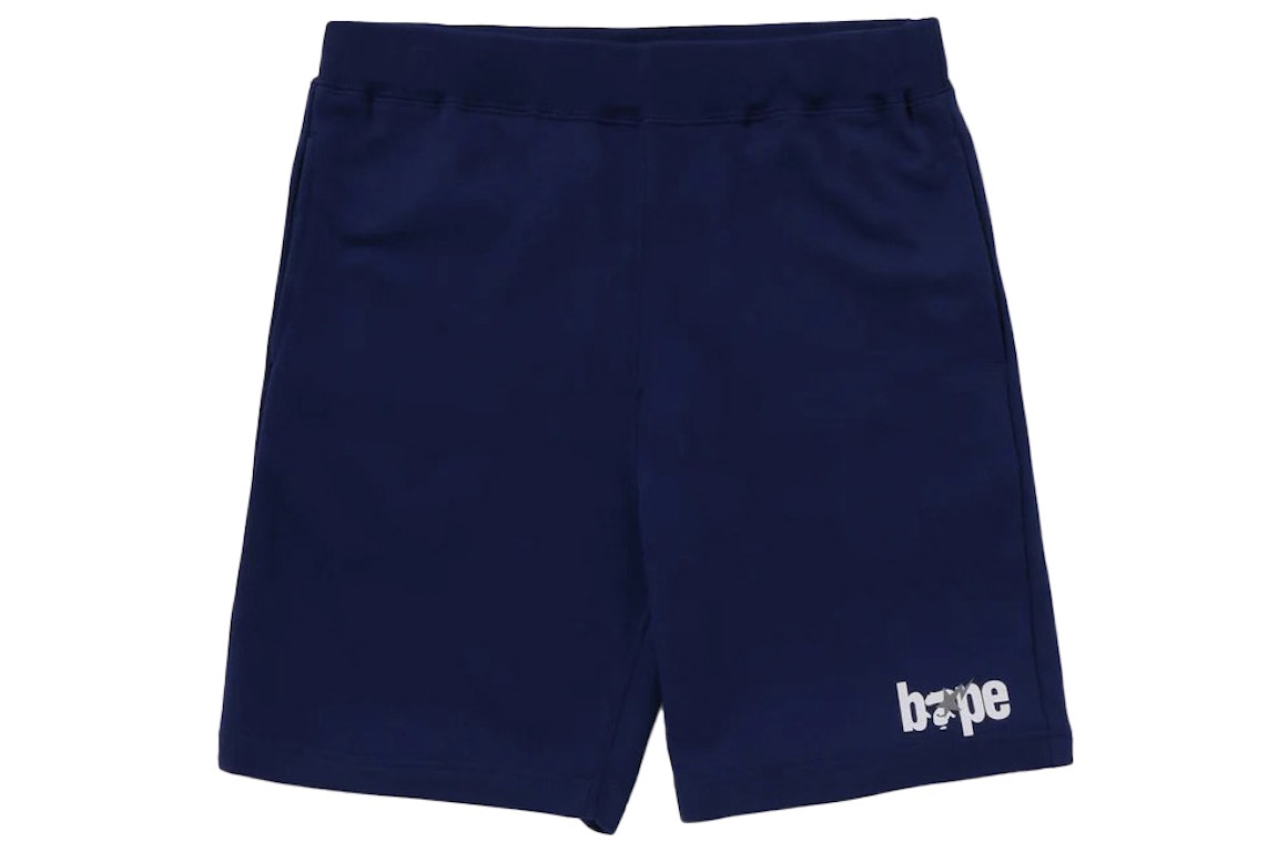 Pre-owned Bape Men's Summer Premium Shorts Navy