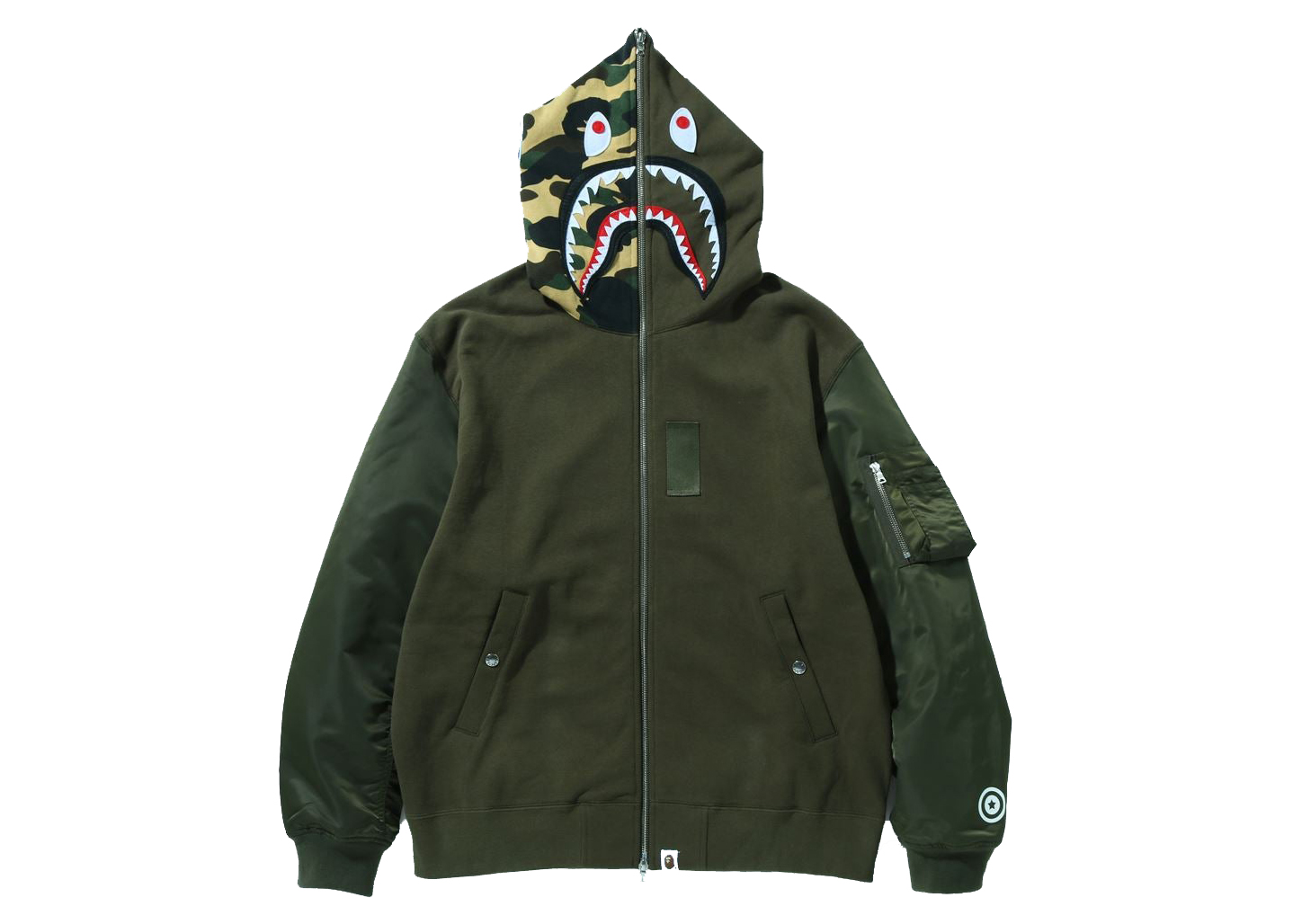 BAPE Military Padded Relaxed Fit Crewneck Black