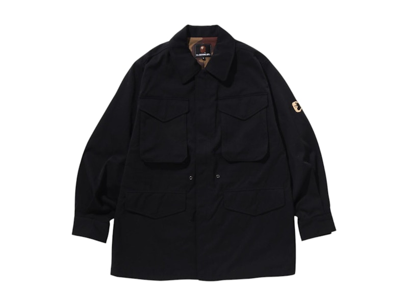 Pre-owned Bape Men's  Military Shirt Jacket In Black