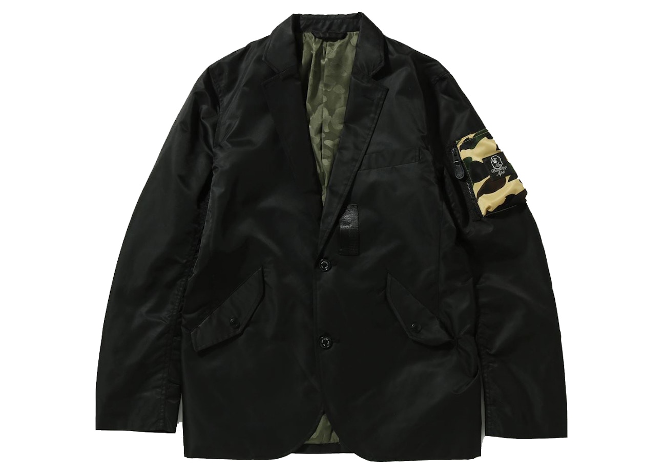 BAPE Military Patch Liner Jacket Olivedrab Men's - FW21 - GB