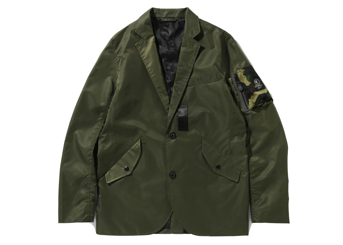 BAPE Black x Rocky Mountain Featherbed Military Jacket Olivedrab