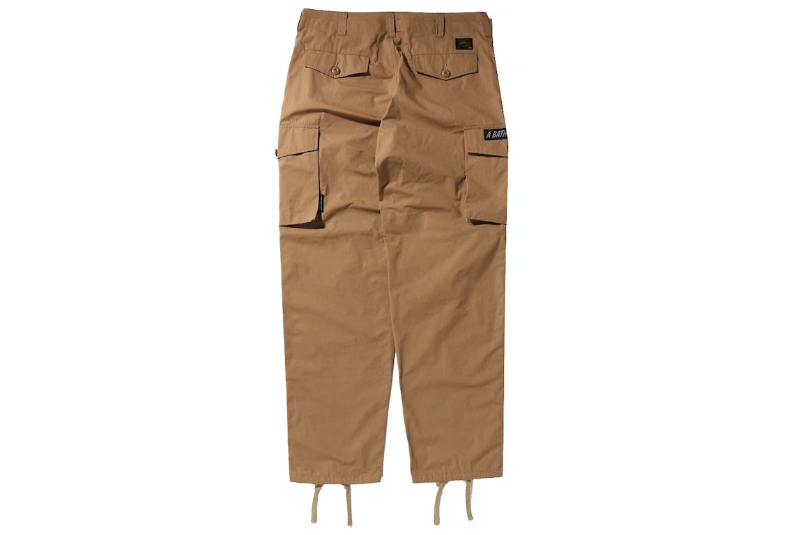 Pre-owned Bape Military Wide Cargo Pants Beige