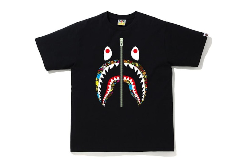 Pre-owned Bape Men's  Milo Banana Pool Shark T-shirt In Black
