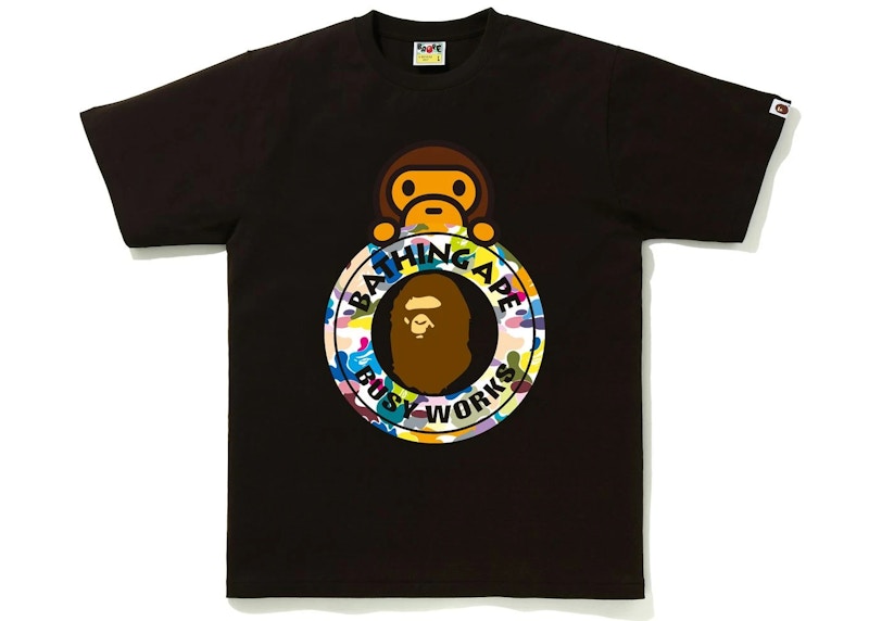 BAPE Milo Busy Works Multi Camo Tee Black