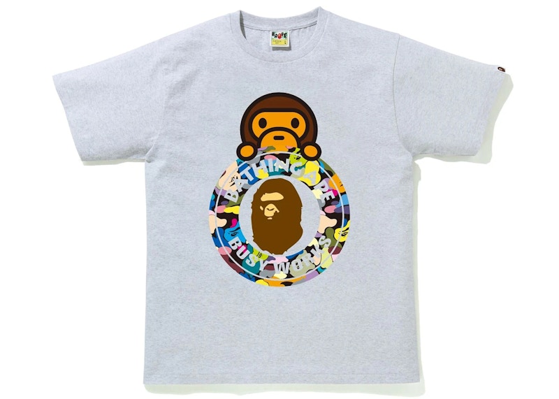 BAPE Milo Busy Works Multi Camo Tee Gray