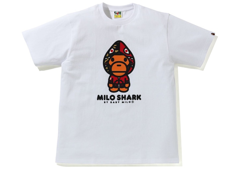 BAPE Milo Shark Tee White/Red