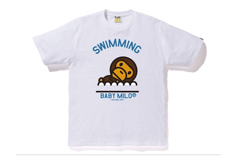 BAPE Milo Swimming Sports Tee White - SS20 - US