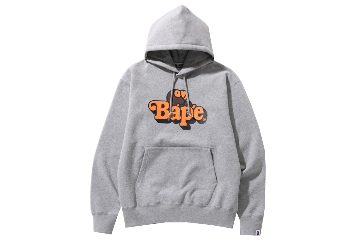 Pre-owned Bape Milo On  Relaxed Fit Pullover Hoodie Gray