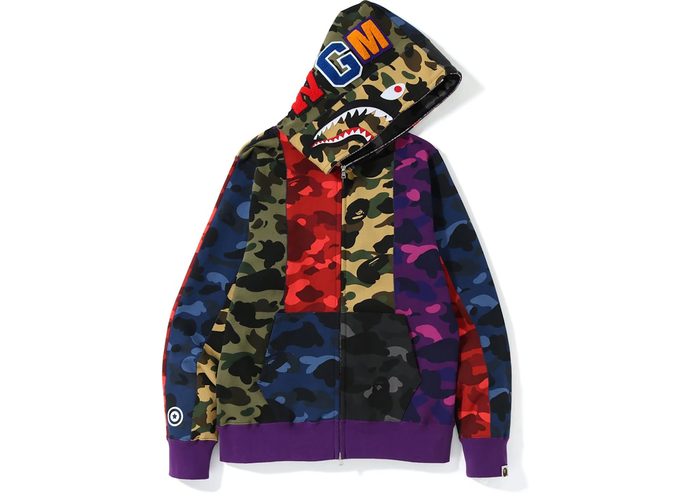 Bape mixed camo hoodie Clearance