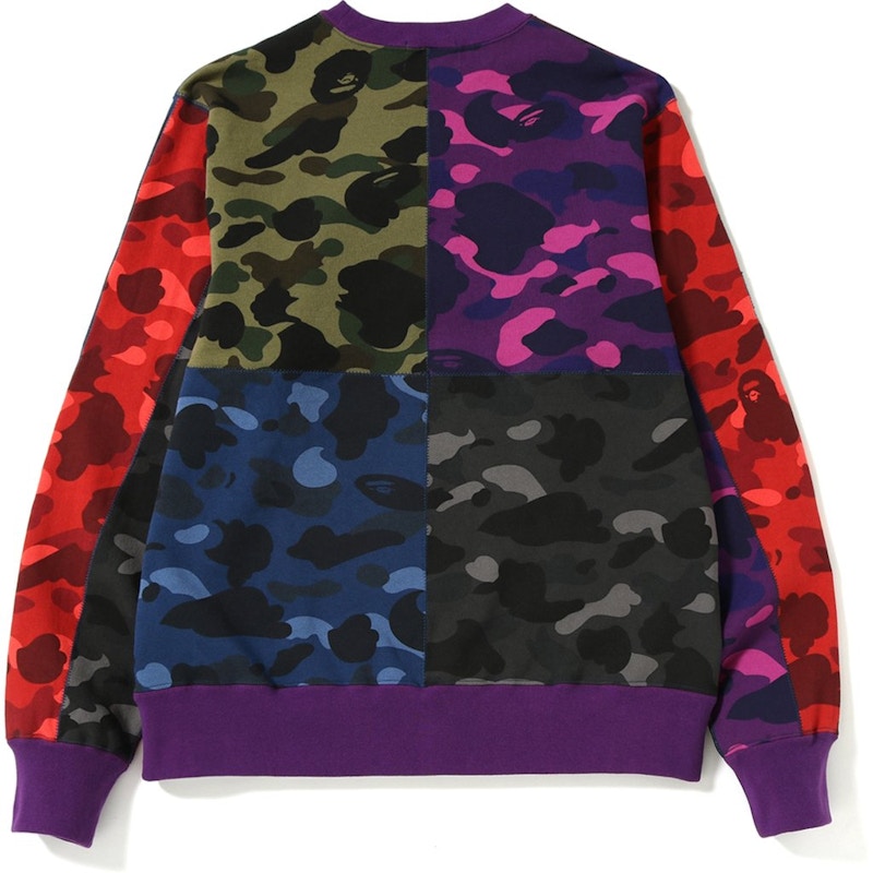 Bape mix camo cheap shark hoodie multi