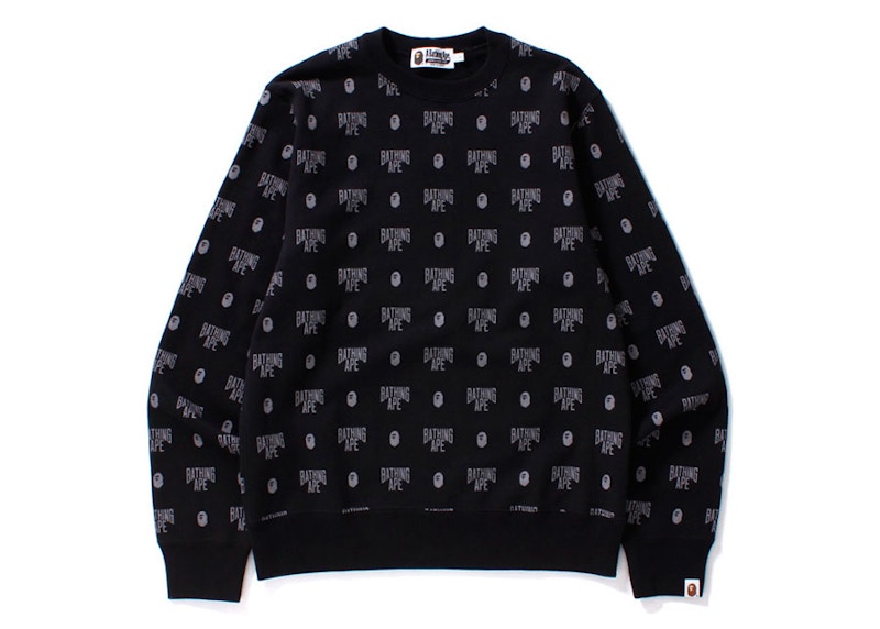 BAPE Monogram Crewneck Black