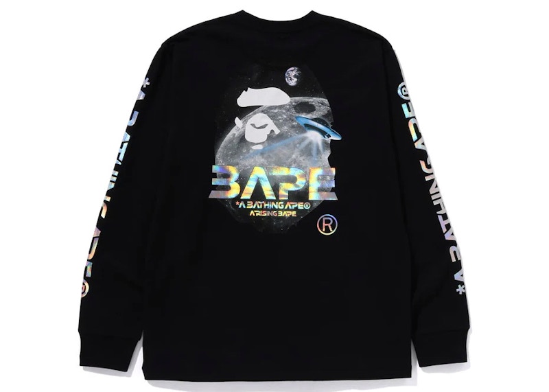 BAPE Moon Photo L/S Tee Black Men's - FW23 - US