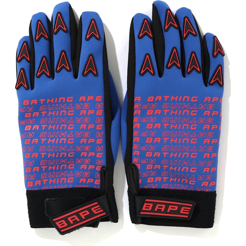 BAPE Motor Sport Gloves Blue Men's - FW19 - US