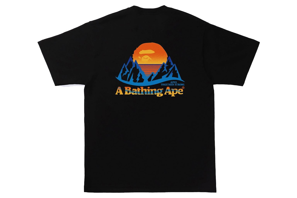 Click to view more detailed imagery on our partner's website Pre-owned Bape Mountain Tee Black